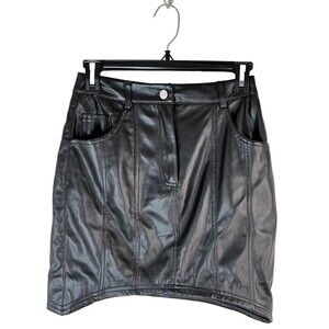 New with Tags Forever 21 Faux Leather Stretch Black Mini Skirt Size XSmall Curve